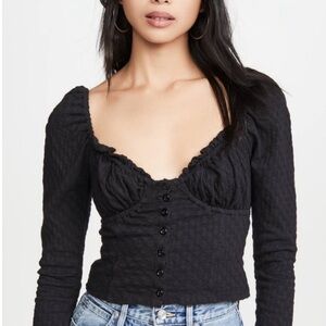 Black Long Sleeve Women's Top